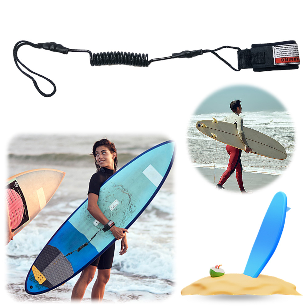 Coiled Bodyboard Leash TPU Sur - Surfboard Leash Ankle ulasan dan harga