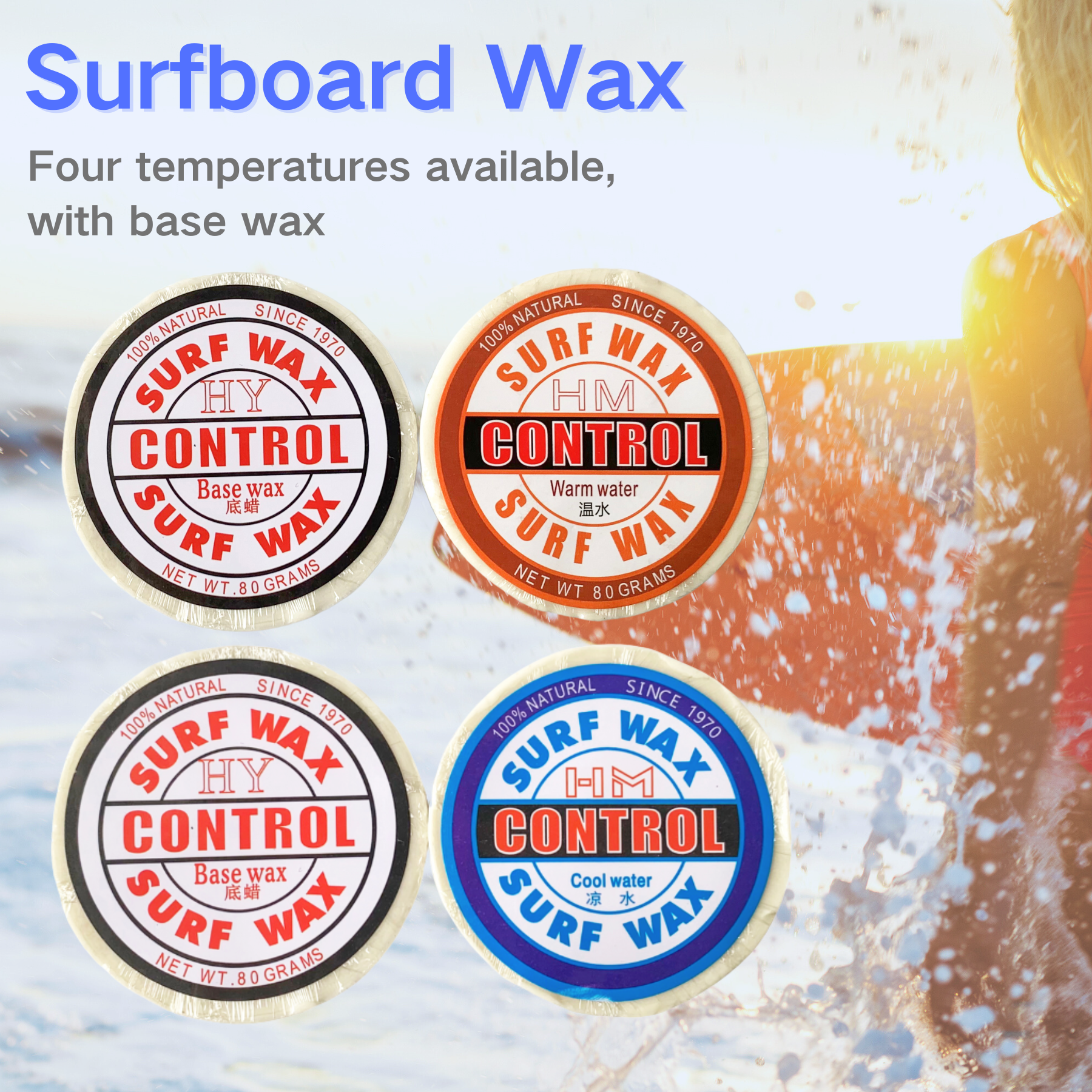2-Pack Surfboard Wax Natural S - Surfboard Wax Tropical ulasan dan harga