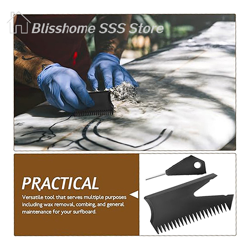 【S】Surfboard Wax Comb With Fin - Surfboard Wax Tropical ulasan dan harga